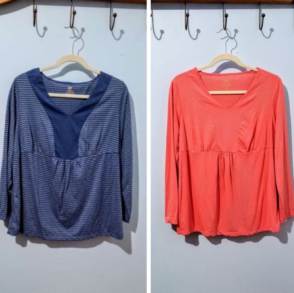 🛍2 Empire Waist Long Sleeve Tops🛍